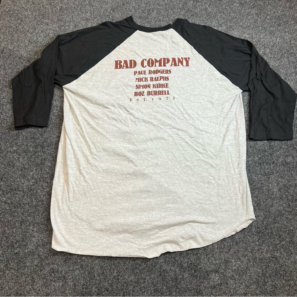 Bad Company Classic Rock Band Raglan T-Shirt XXL Paul Rodgers Band Tee - Picture 5 of 7